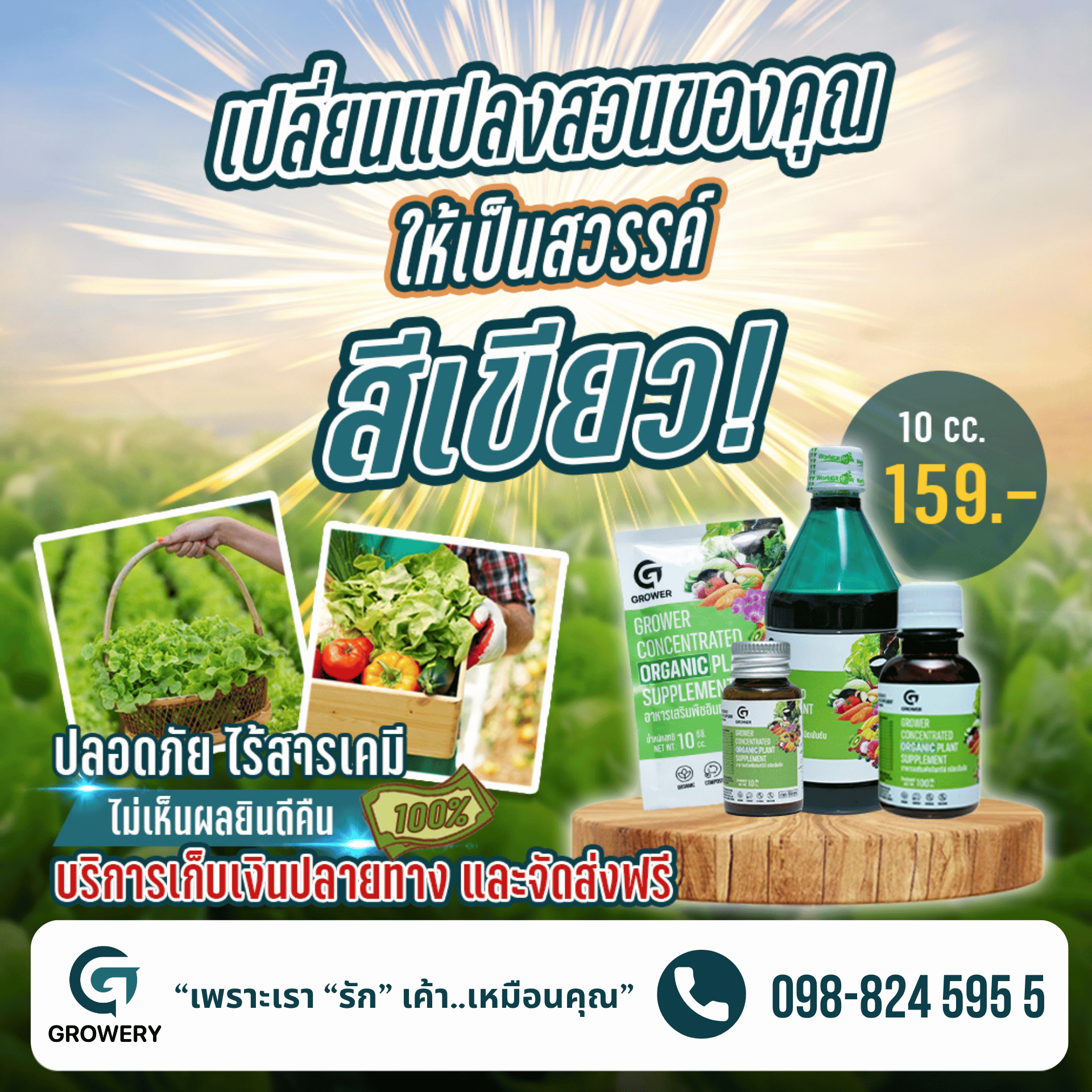 อาหารเสริมพืชอินทรีย์เข้มข้น Growery 1