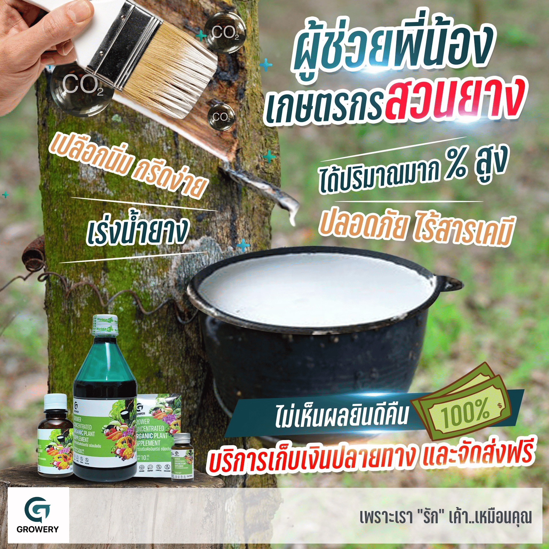 อาหารเสริมพืชอินทรีย์เข้มข้น Growery 7